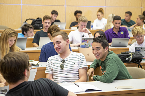 Students in class talking